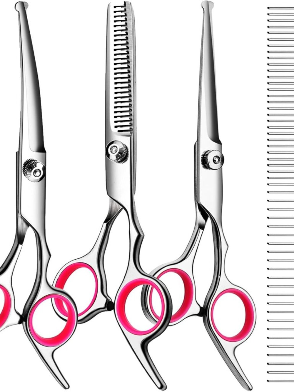 5 in1 Dog Grooming Scissors Kit, Professional Dog Scissors for Grooming with Saf
